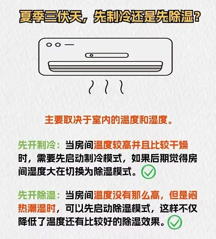空调的制冷和除湿功能有什么区别？哪个更省电？