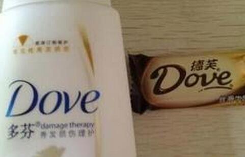 德芙巧克力 DOVE和 多芬洗发水 DOVE 是一个词