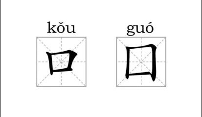 口和囗是两个不同的汉字